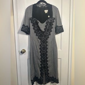 Tailored Grey Wool Karen Millen Dress